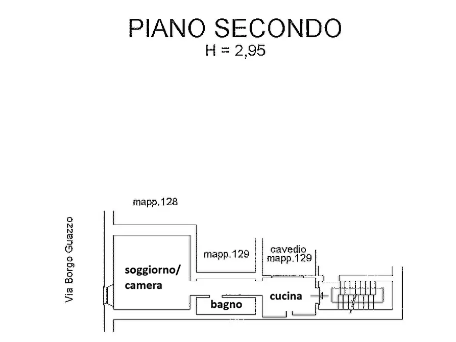 Immagine 11 di Monolocale in vendita  in Borgo Guazzo 40 a Parma
