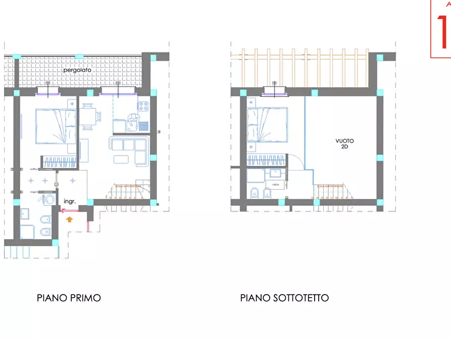 Immagine 6 di Porzione di casa in vendita  a Castelnuovo Magra