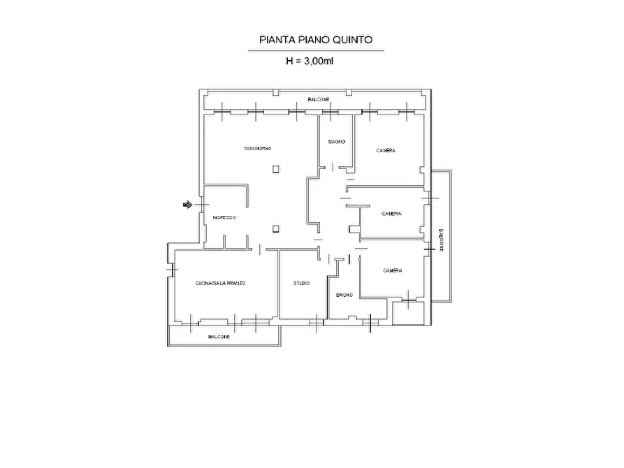 Immagine 46 di Pentalocale in vendita  in Baluardo La Marmora 19 a Novara