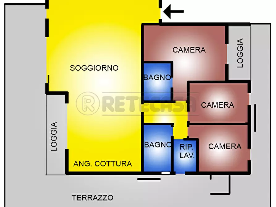 Immagine 1 di Attico in vendita  a Camposampiero