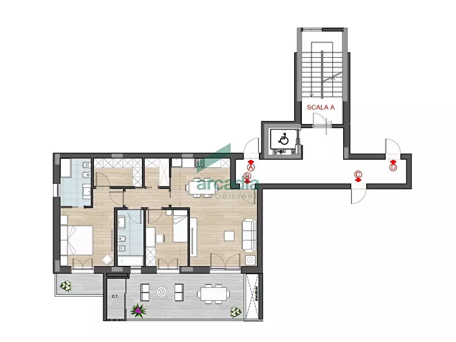 Immagine 24 di Trilocale in vendita  in Via Giuseppe Sangiorgi 3 a Bari