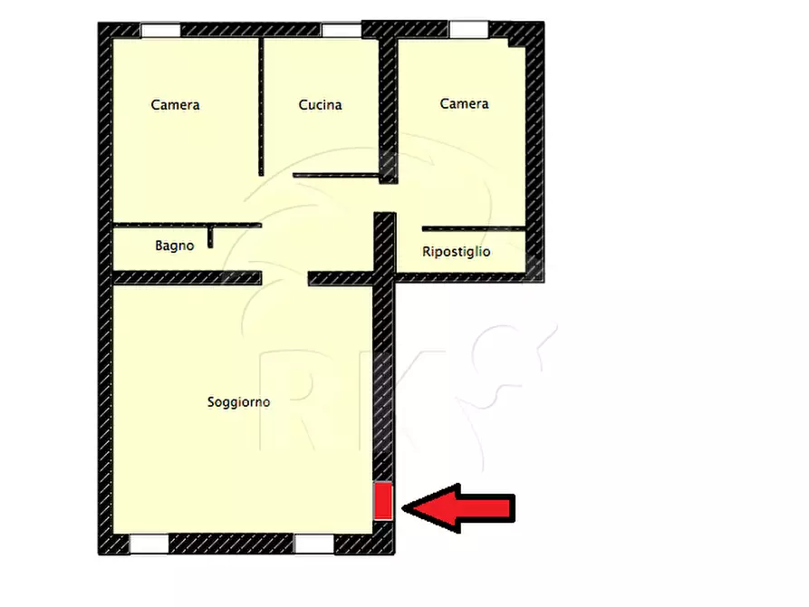 Immagine 16 di Quadrilocale in affitto  in Piazza de' Calderini 1 a Bologna