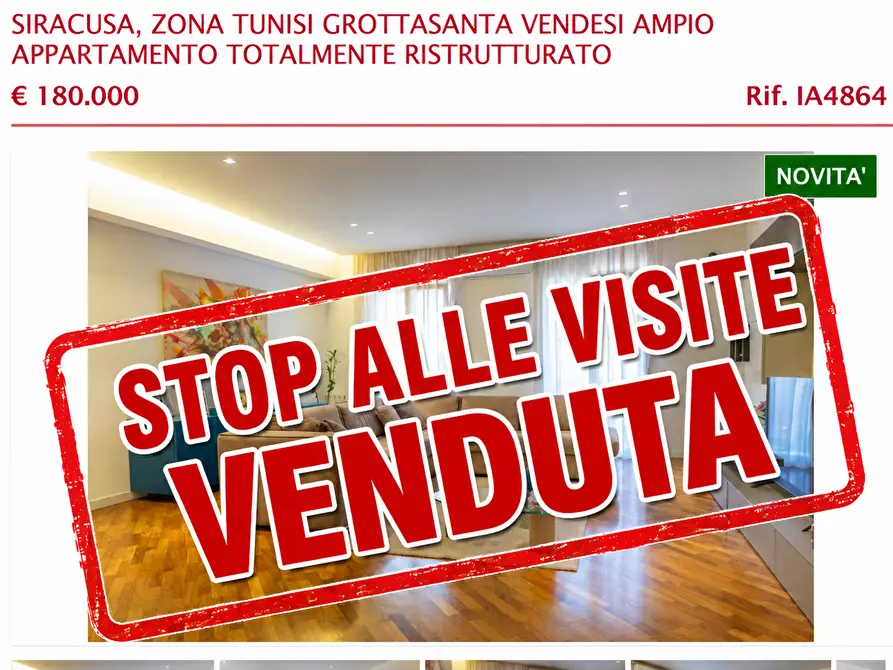 Immagine 1 di Appartamento in vendita  in Via Corsica 3 a Siracusa