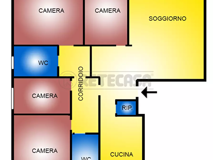 Immagine 2 di Quadrilocale in vendita  in Piazza della Marina 3 a Pescara