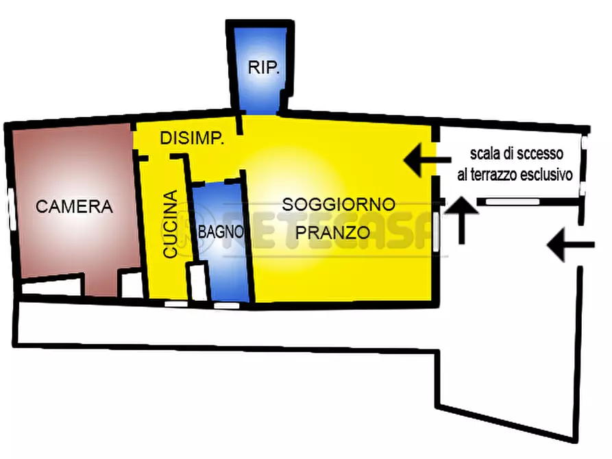 Immagine 2 di Trilocale in vendita  in Via Principe Amedeo 15 a Nardo'