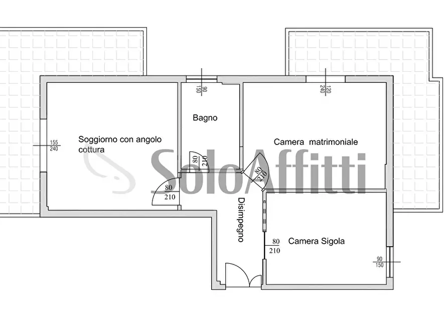 Immagine 10 di Trilocale in affitto  in Viale Regina Margherita 119G a Rimini