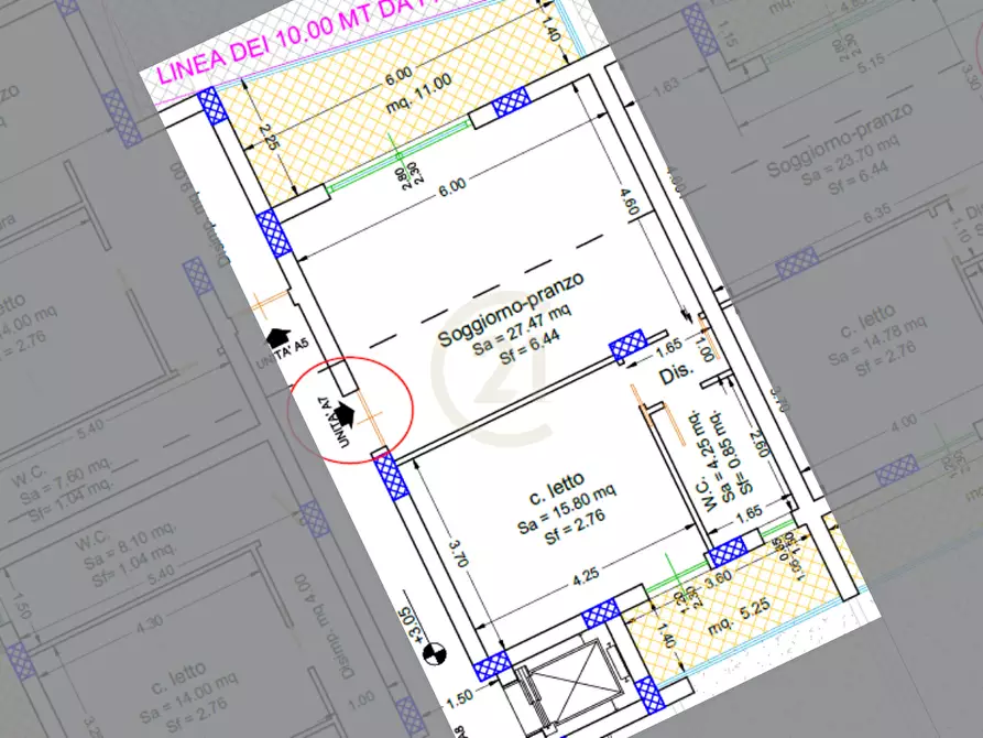 Immagine 3 di Appartamento in vendita  in Via Magenta snc a Sant'agata Di Militello