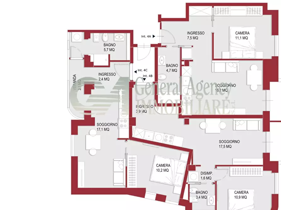 Immagine 2 di Trilocale in vendita  in VIA TEODORO MONTICELLI a Roma