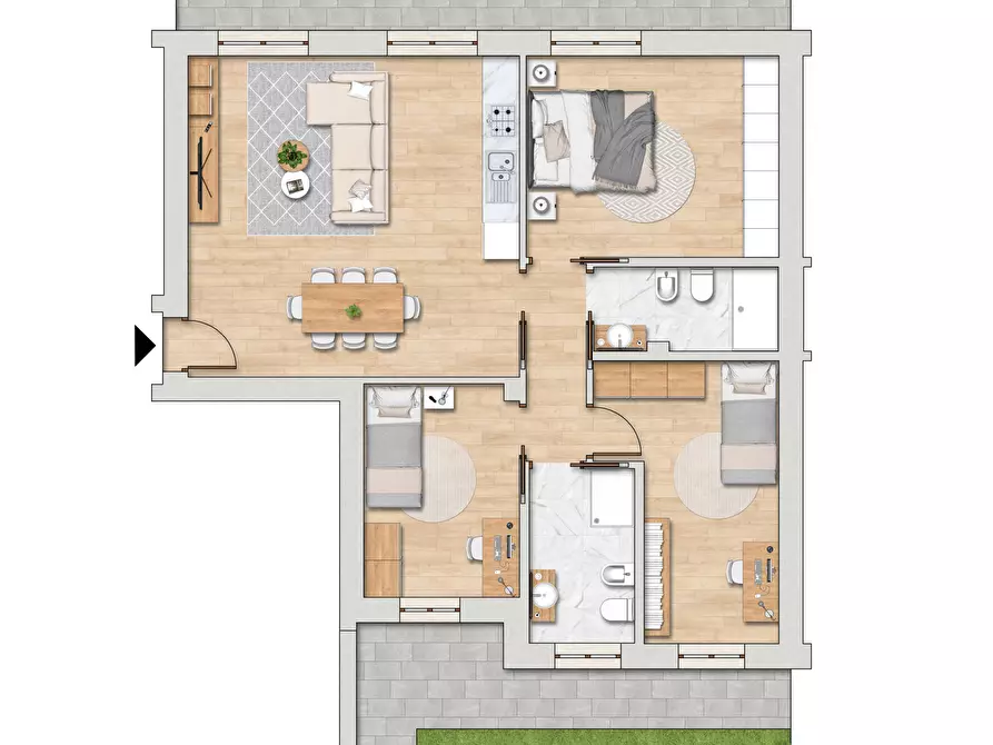 Immagine 2 di Appartamento in vendita  in Via Calzolara a Valsamoggia