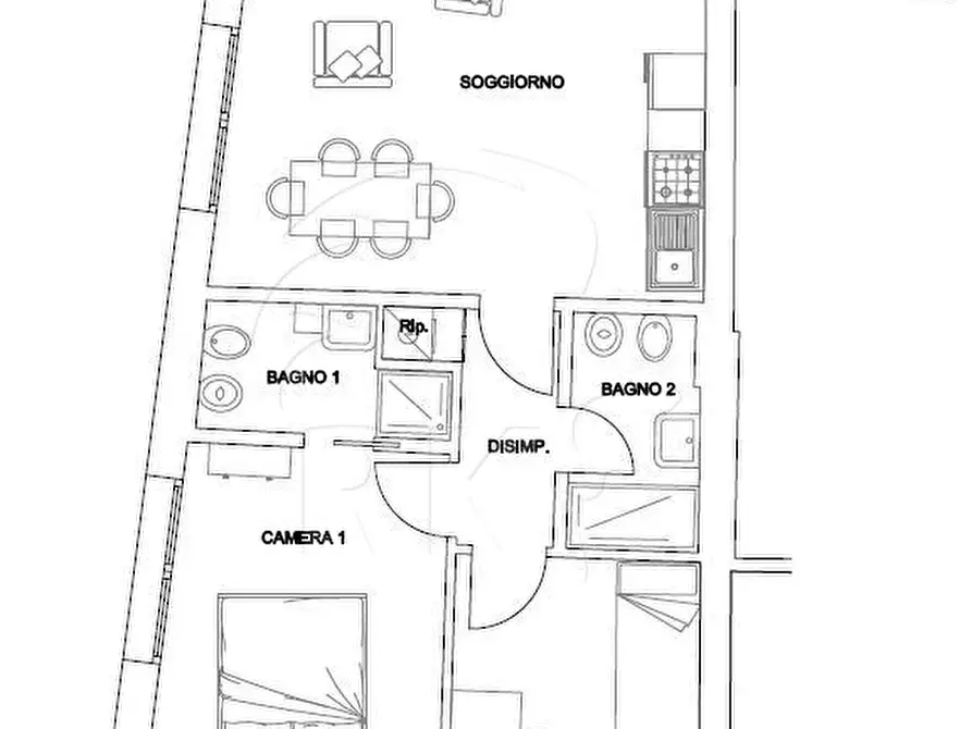 Immagine 19 di Trilocale in affitto  a Bologna