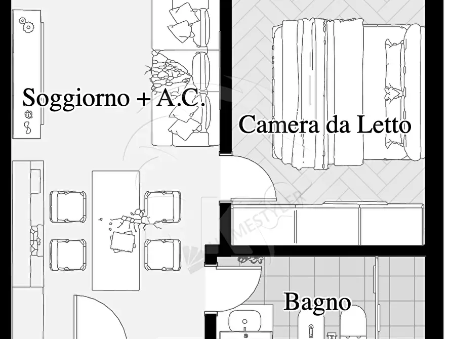 Immagine 2 di Bilocale in vendita  in Via Galliera 55 a Bologna