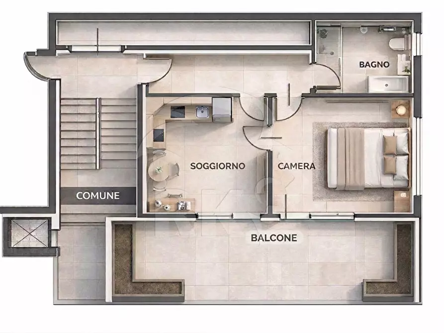 Immagine 23 di Bilocale in affitto  in Via degli Orti 40 a Bologna