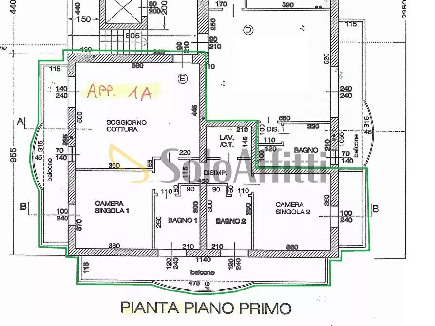 Immagine 16 di Trilocale in affitto  a Magnago