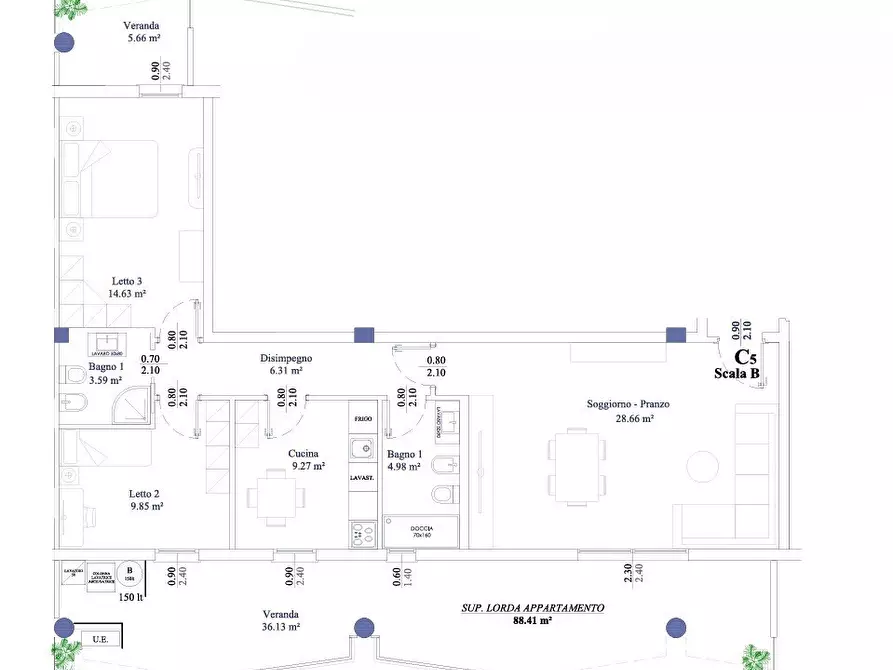 Immagine 9 di Appartamento in vendita  in Via Biasi a Cagliari