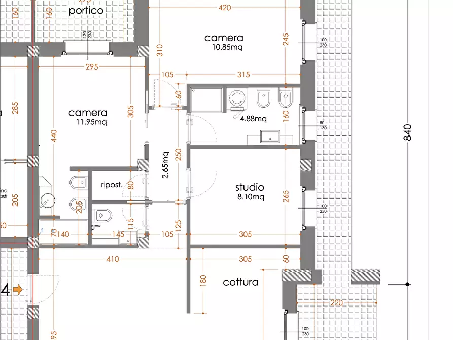 Immagine 8 di Porzione di casa in vendita  a Castelnuovo Magra
