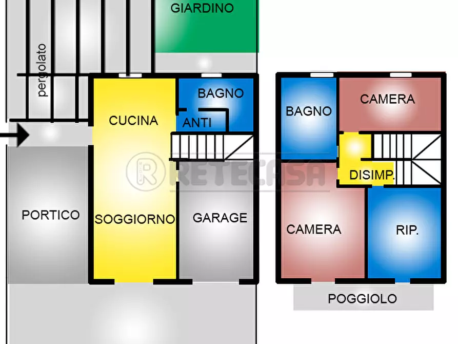 Immagine 1 di Porzione di casa in vendita  a Villanova Di Camposampiero
