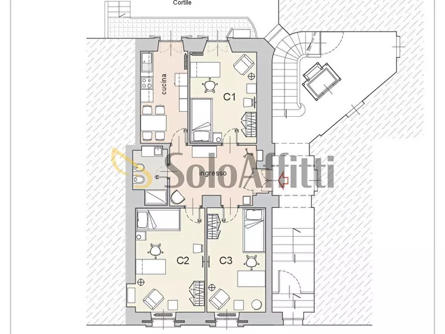 Immagine 3 di Stanza singola in affitto  in Via Vincenzo Vela 49 a Torino