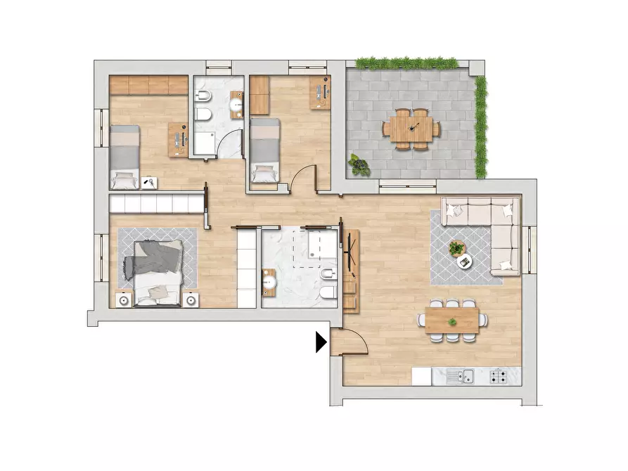 Immagine 2 di Appartamento in vendita  in Via Calzolara a Valsamoggia