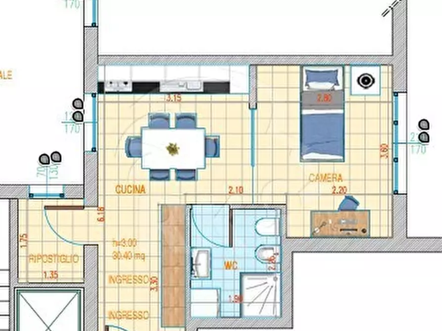 Immagine 11 di Monolocale in affitto  a Bologna