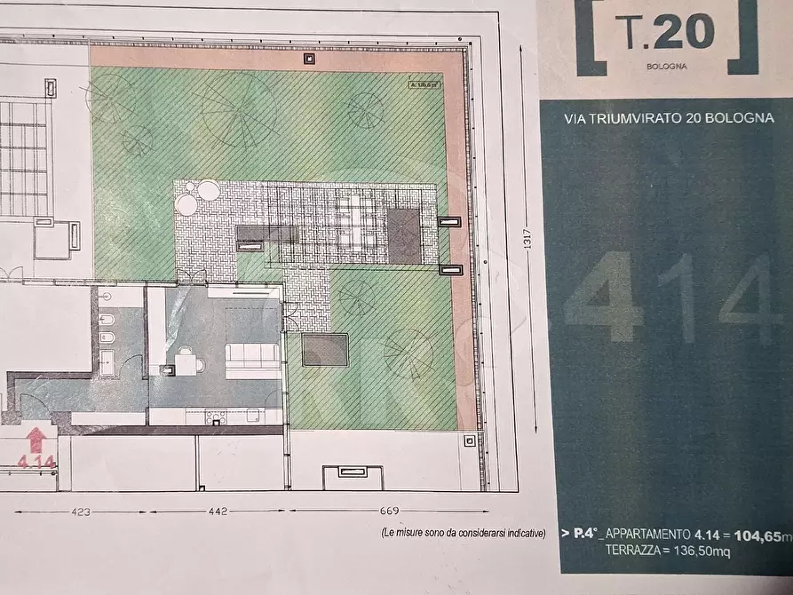 Immagine 11 di Monolocale in vendita  in via Triumvirato 20 a Bologna