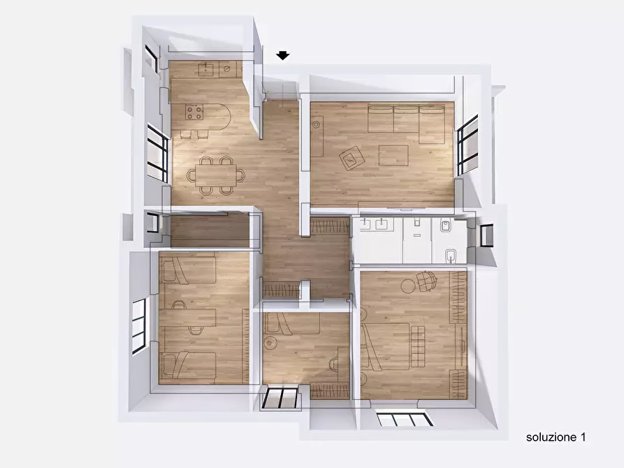 Immagine 32 di Pentalocale in vendita  in Via E. Toti a Pontedera