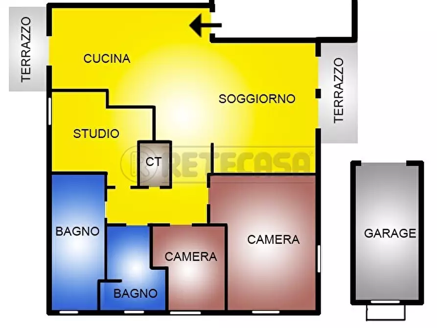 Immagine 29 di Trilocale in vendita  in Via Monte di Pietà 1 a Pozzoleone
