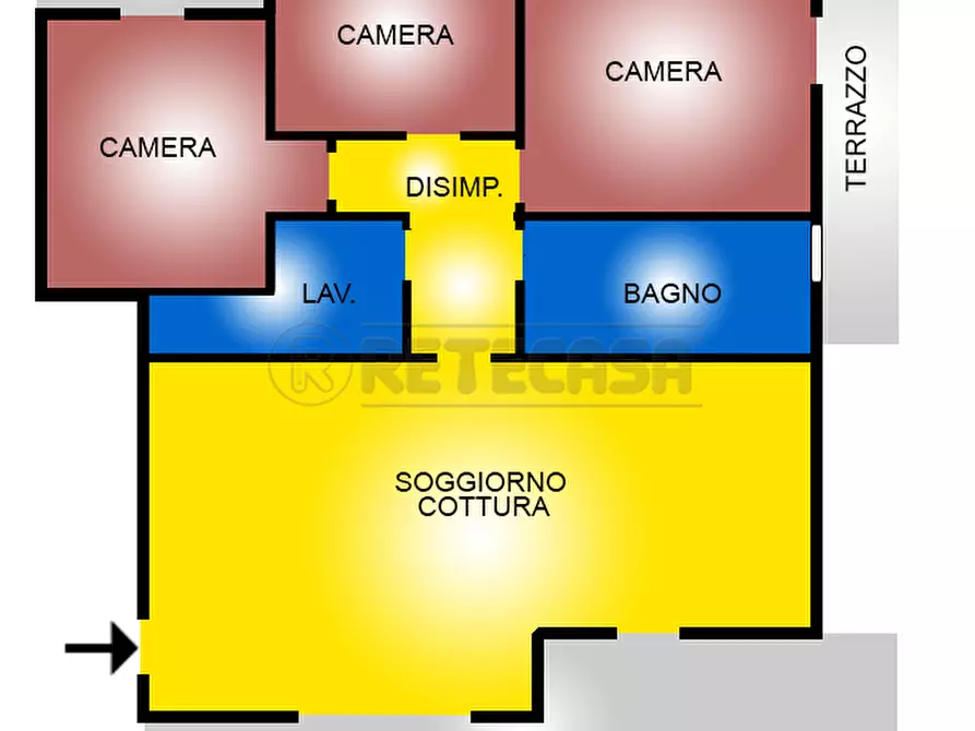 Immagine 1 di Trilocale in vendita  a Massanzago