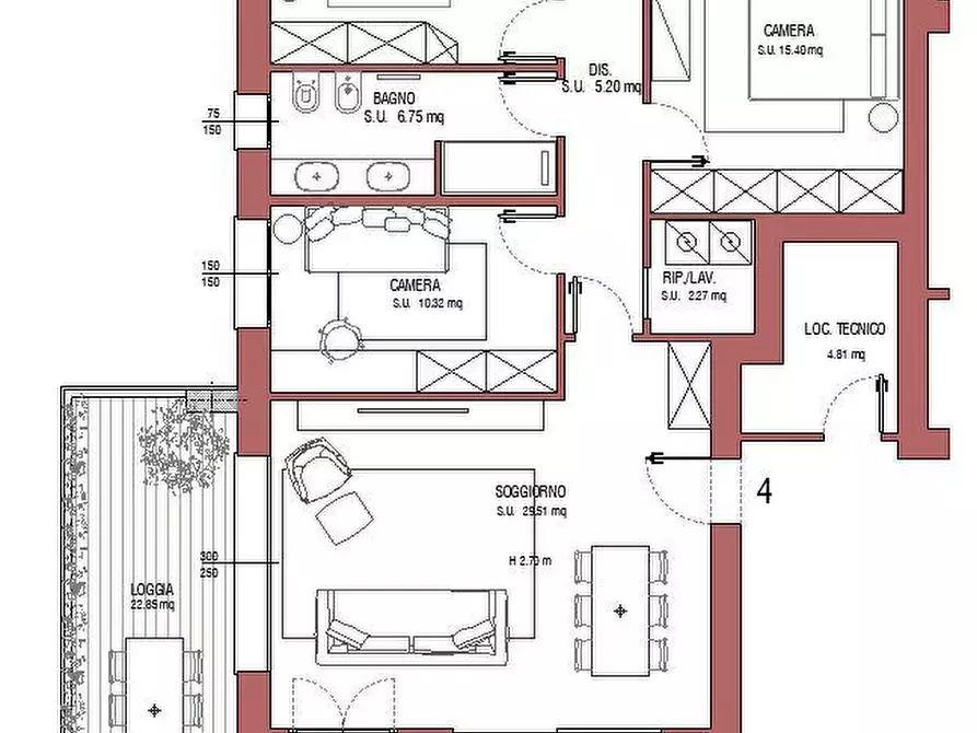 Immagine 1 di Quadrilocale in vendita  in Via Nicola Calipari 13 a Parma