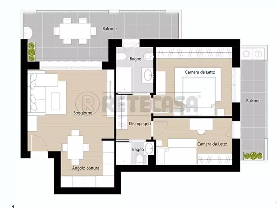 Immagine 2 di Trilocale in vendita  a Pescara