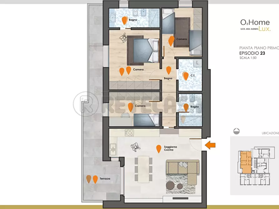 Immagine 2 di Trilocale in vendita  in Via Armando Diaz 2 a Bolzano Vicentino