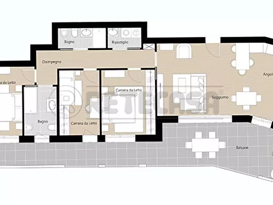 Immagine 4 di Quadrilocale in vendita  a Pescara