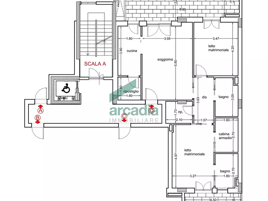 Immagine 10 di Trilocale in vendita  in Via Giuseppe Sangiorgi 3 a Bari