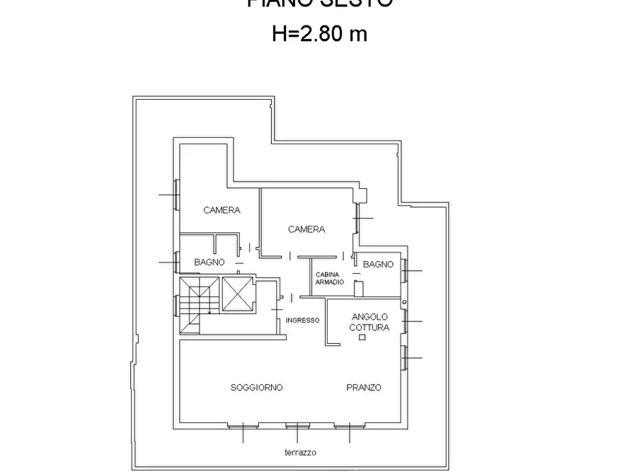 Immagine 28 di Attico in vendita  in Via Andrea Costa sn a Novara