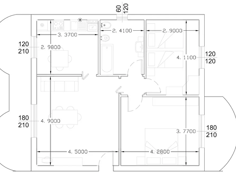 Immagine 16 di Trilocale in affitto  a Somma Lombardo
