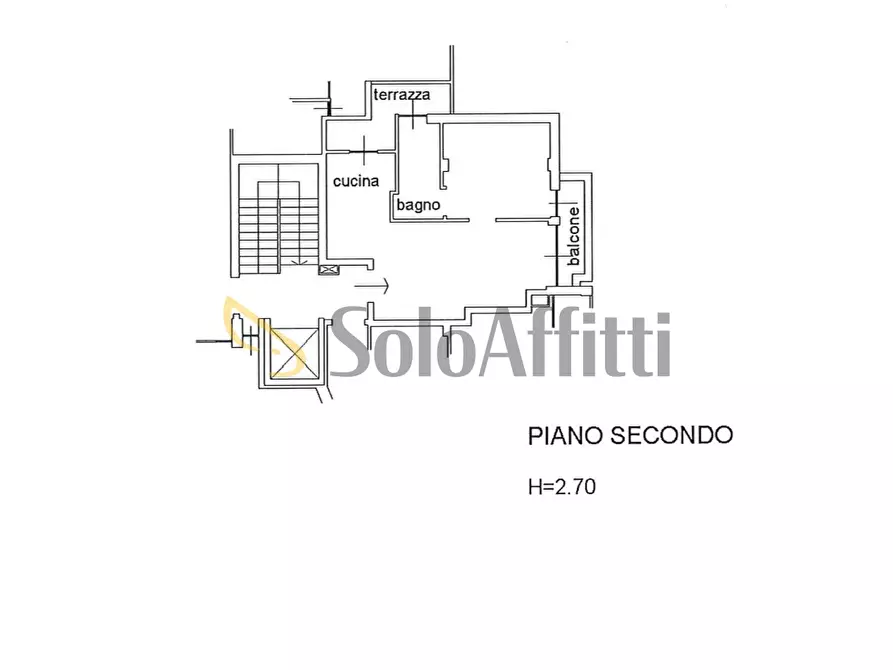 Immagine 10 di Bilocale in affitto  in Via Tre Monumenti a Terni