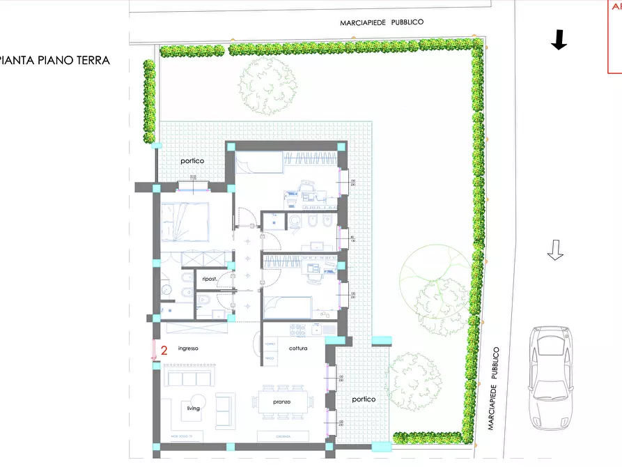Immagine 5 di Porzione di casa in vendita  a Castelnuovo Magra