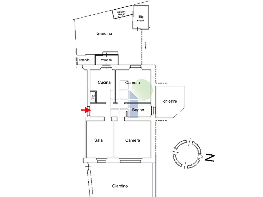 Immagine 19 di Trilocale in vendita  in Via Montebello 55 a Livorno