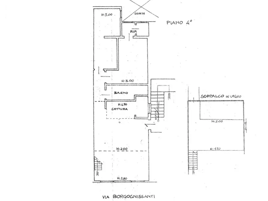 Immagine 13 di Quadrilocale in vendita  in borgo ognissanti a Firenze