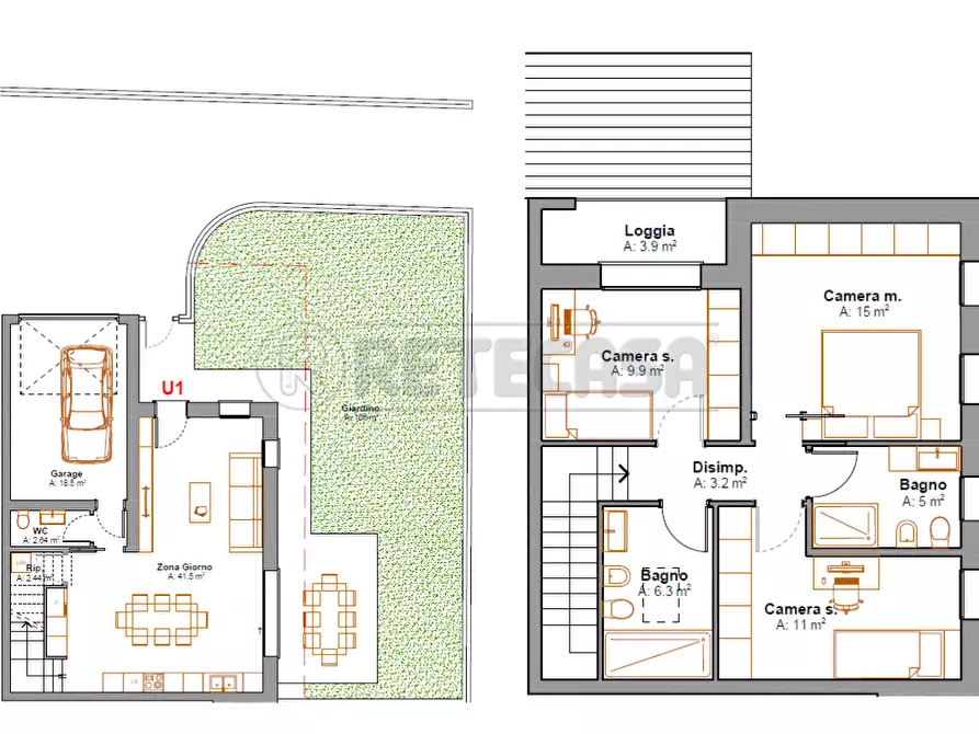 Immagine 22 di Porzione di casa in vendita  a Vicenza