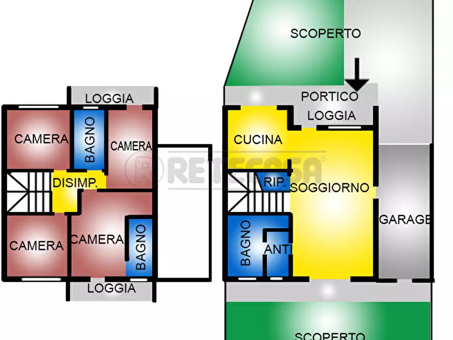 Immagine 1 di Porzione di casa in vendita  a Loreggia