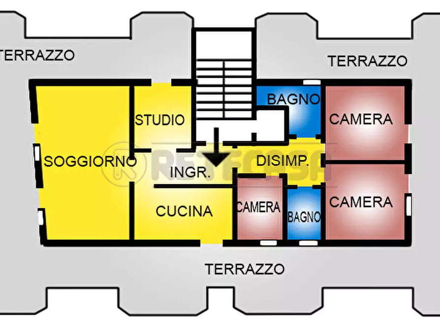 Immagine 1 di Attico in vendita  a Pescara