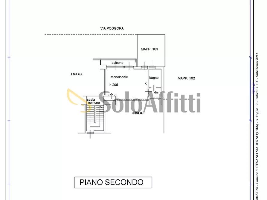 Immagine 19 di Monolocale in affitto  in Via Podgora 10 a Cesano Maderno