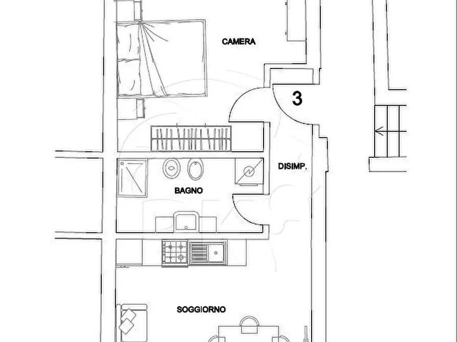 Immagine 13 di Bilocale in affitto  a Bologna