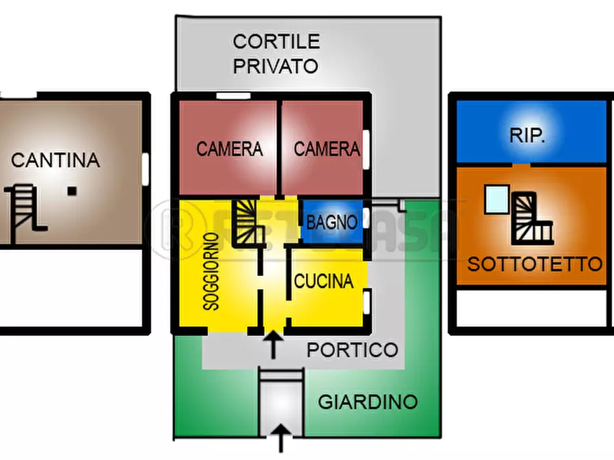 Immagine 2 di Casa bifamiliare in vendita  a Viareggio