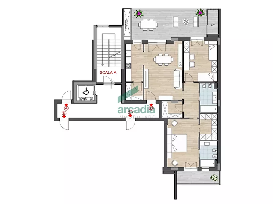 Immagine 9 di Trilocale in vendita  in Via Giuseppe Sangiorgi 3 a Bari