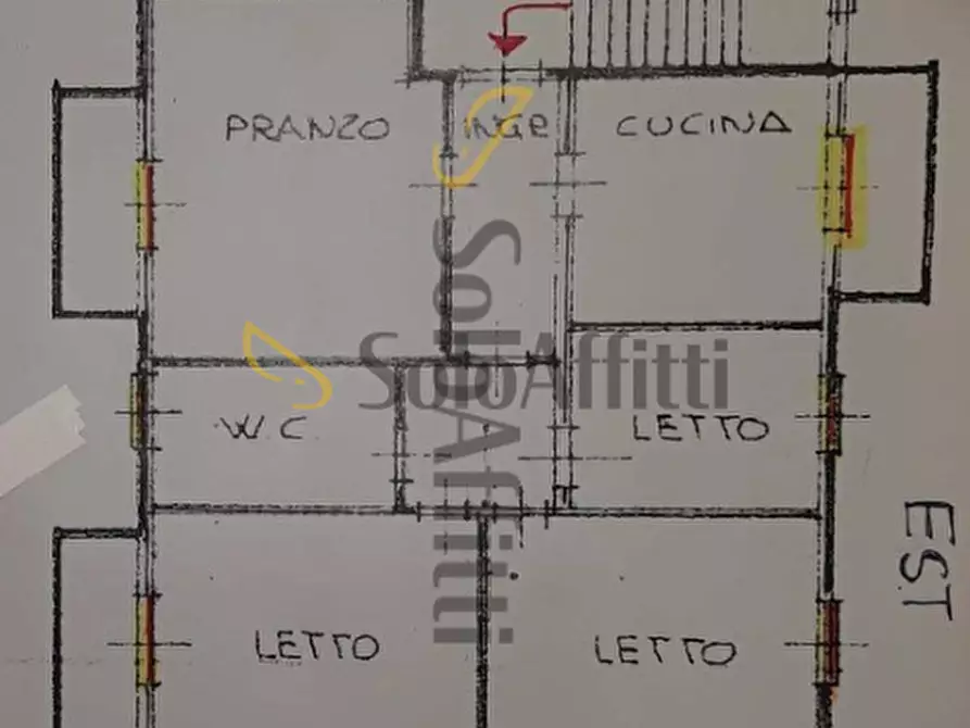 Immagine 2 di Quadrilocale in affitto  a Novi Di Modena