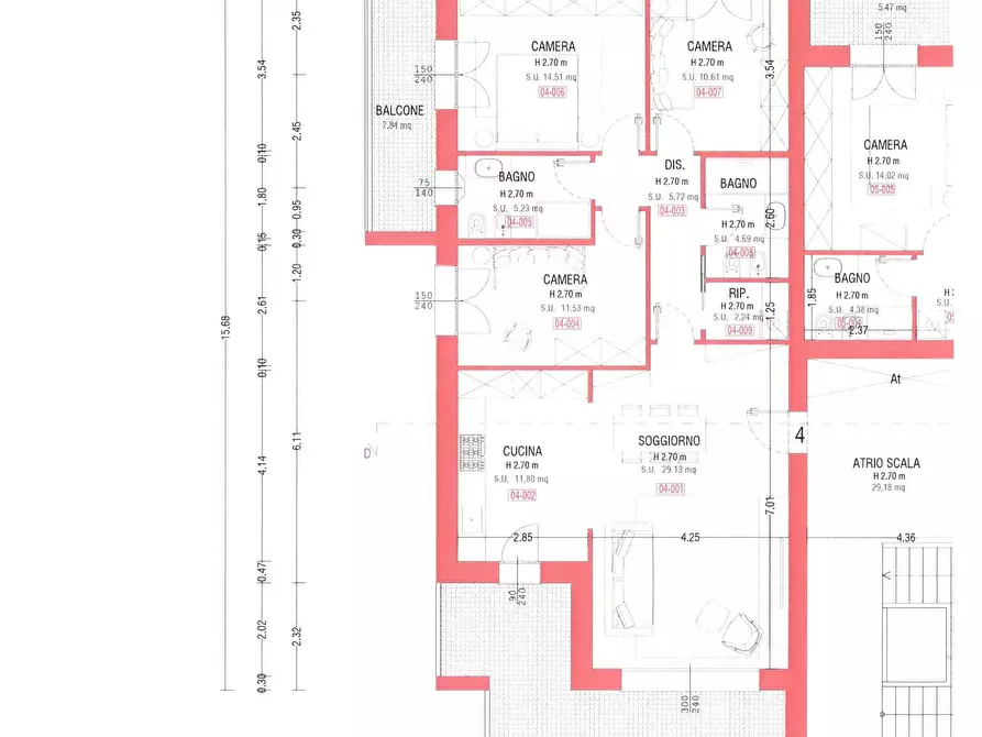 Immagine 10 di Quadrilocale in vendita  in Via Nicola Calipari 13 a Parma