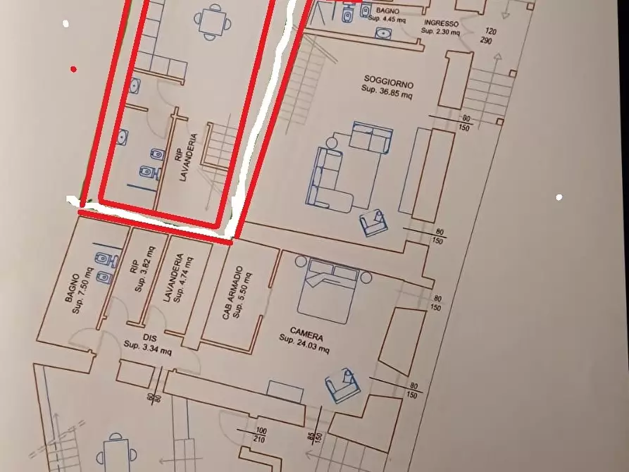 Immagine 4 di Casa semindipendente in vendita  in Strada Casatico 38 a Parma