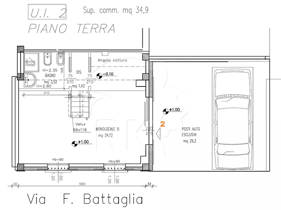 Immagine 11 di Monolocale in vendita  in Via Felice Battaglia 5 a Bologna