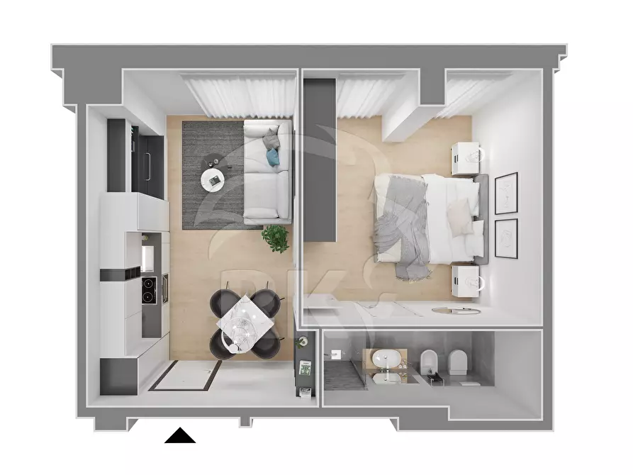 Immagine 11 di Bilocale in vendita  in via Triumvirato 20 a Bologna